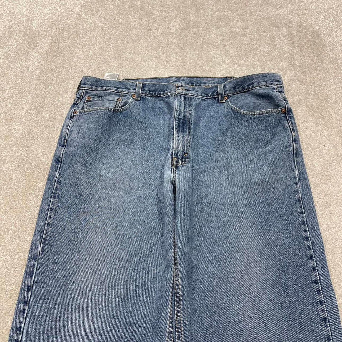 Y2K baggy Levi’s 550 jeans wide leg blue Loose relaxed fit denim pants red tab logo