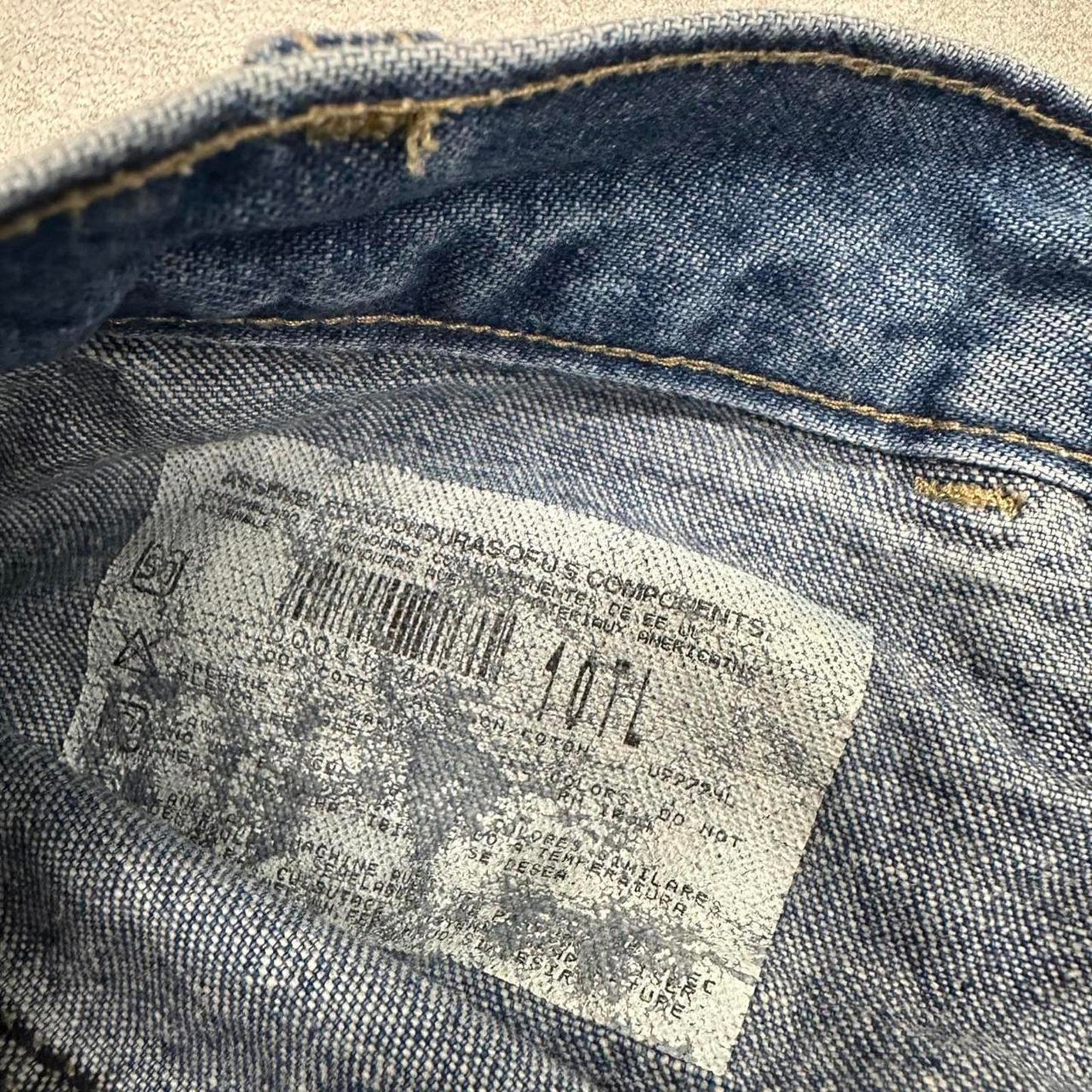 Loose Dickies carpenter jeans 10T W28L36 blue denim 90s style skater trousers