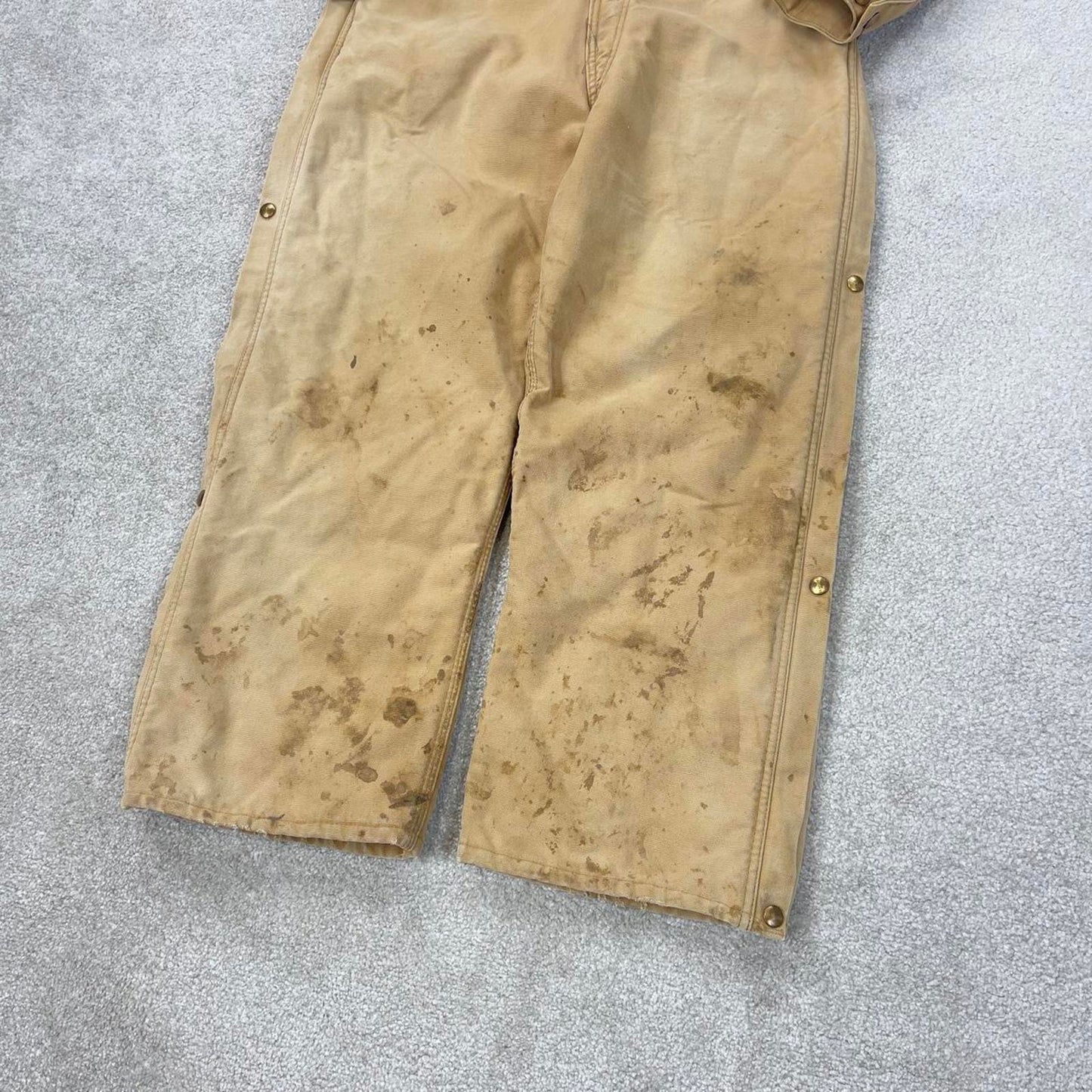 Vintage Carhartt boilersuit S/ M thick quilt lined coveralls heavy duty workwear