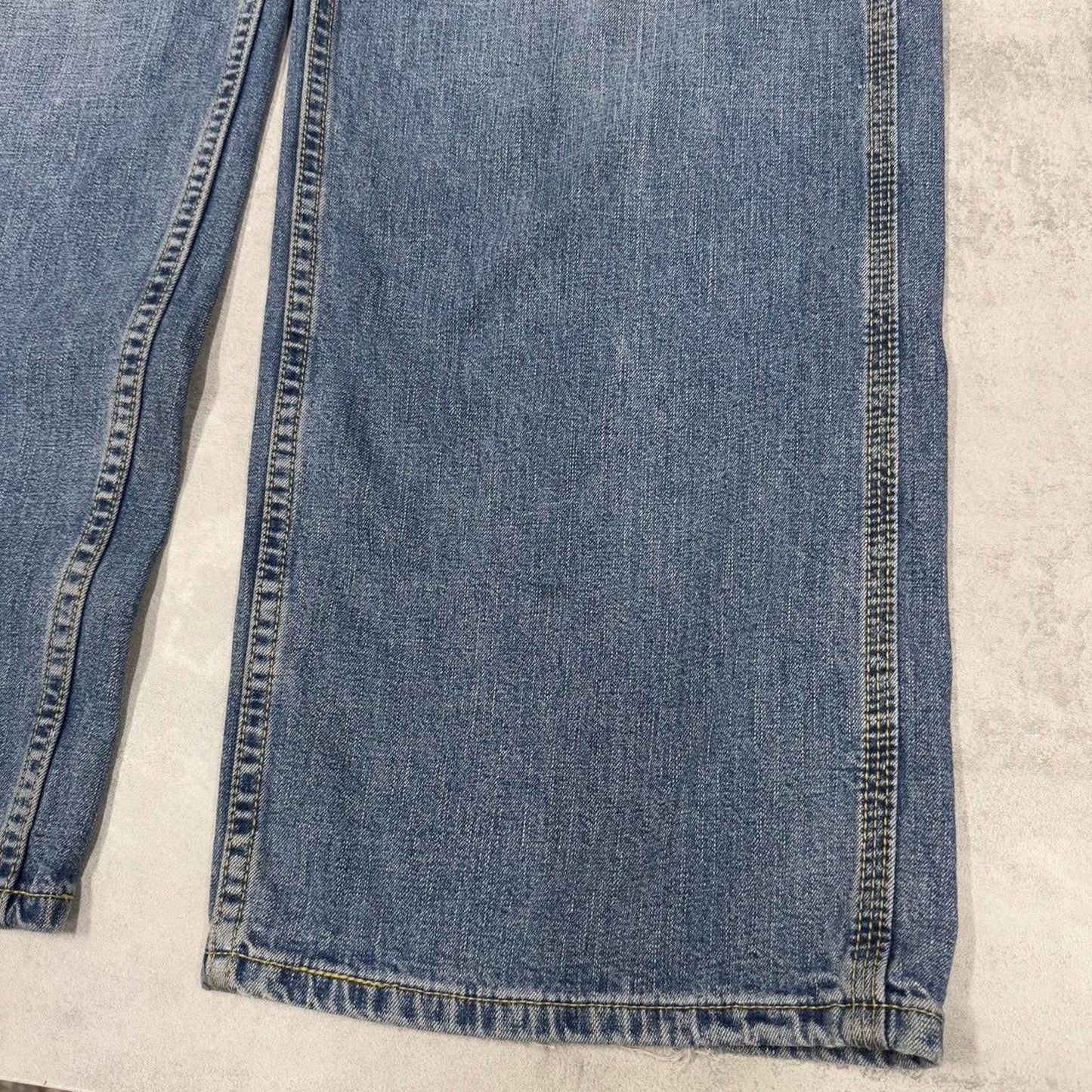 Blue baggy Levis carpenter jeans W38L31 loose skater thick denim 90s style cargos red tab logo