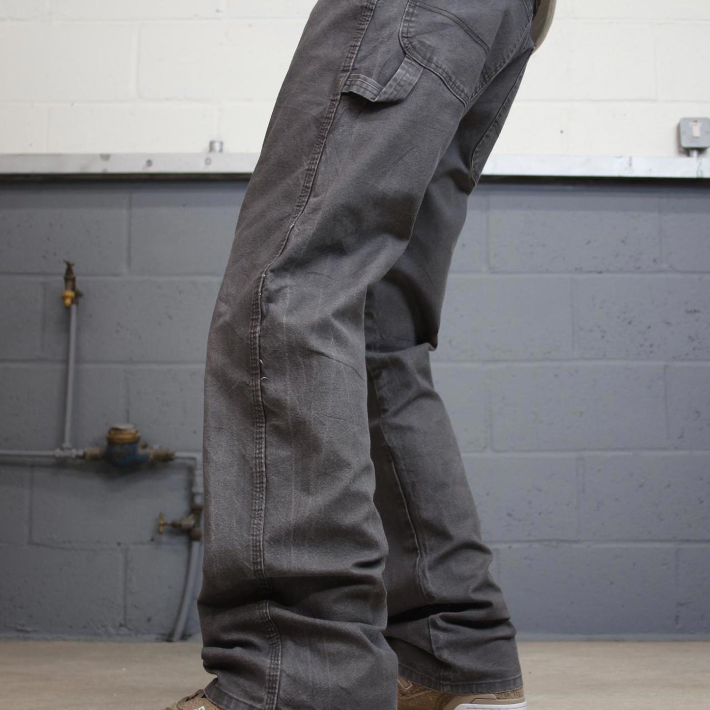 Loose Dickies carpenter jeans W34L34 90s skate style grey canvasy cargos