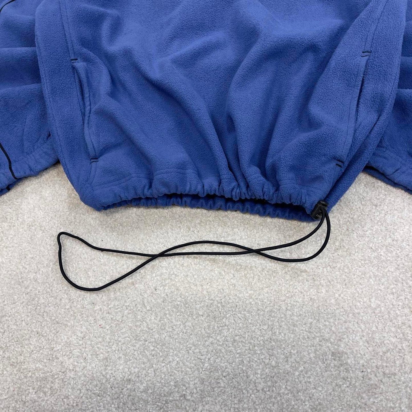 Blue Izod technical fleece XL y2k style 1/4 zip up autumn adjustable waist