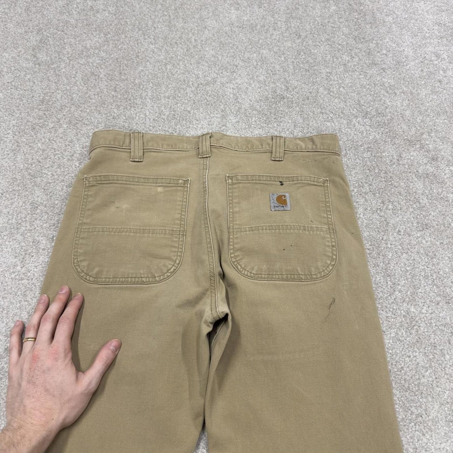 Carhartt workwear pants beige Straight fit Y2K skate style work pants