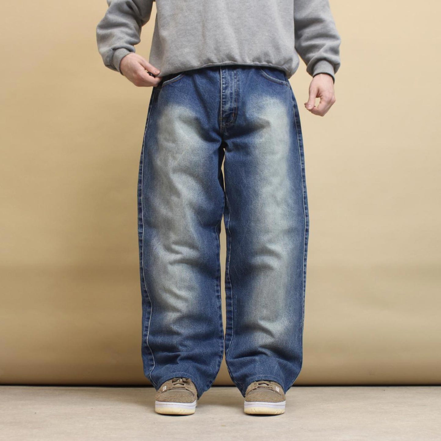 Baggy Qruel skate jeans W36 L32 loose blue denim skater jeans