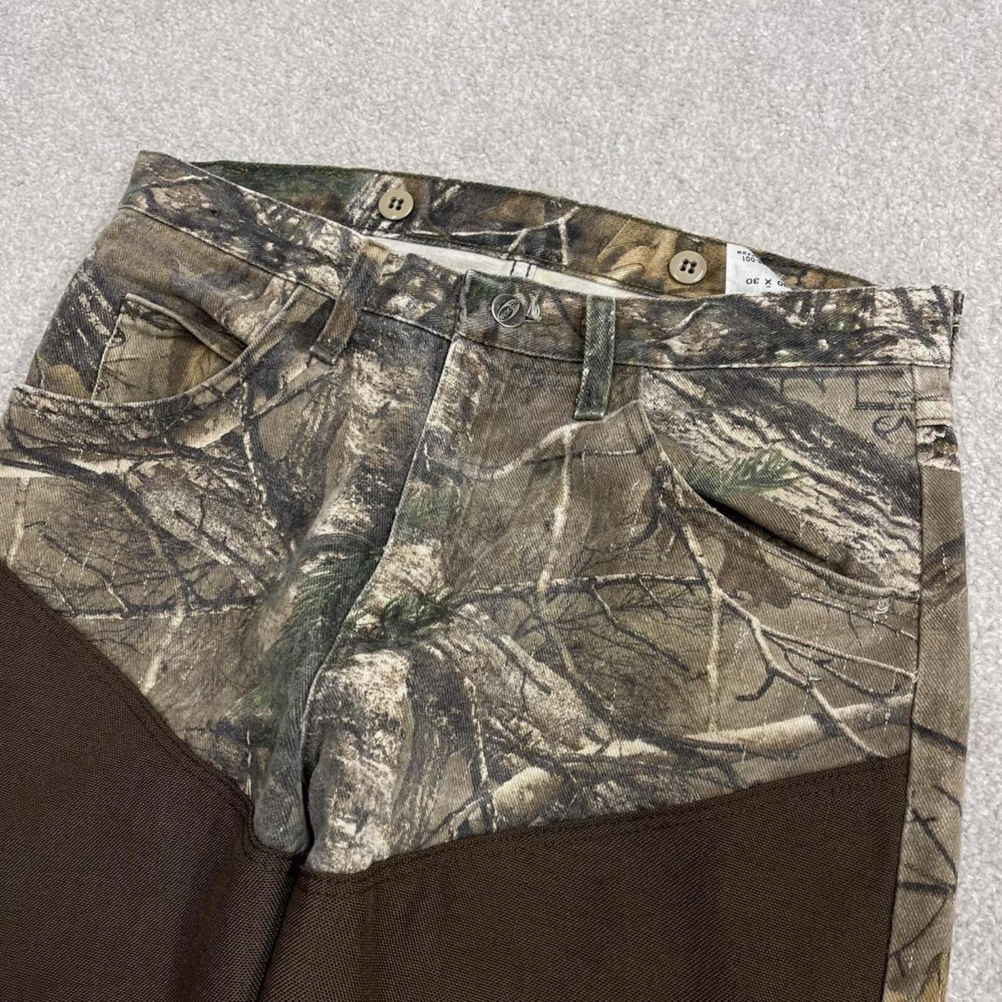 Wrangler camo jeans Realtree Pro Gear khaki Straight double knee denim camouflage pants