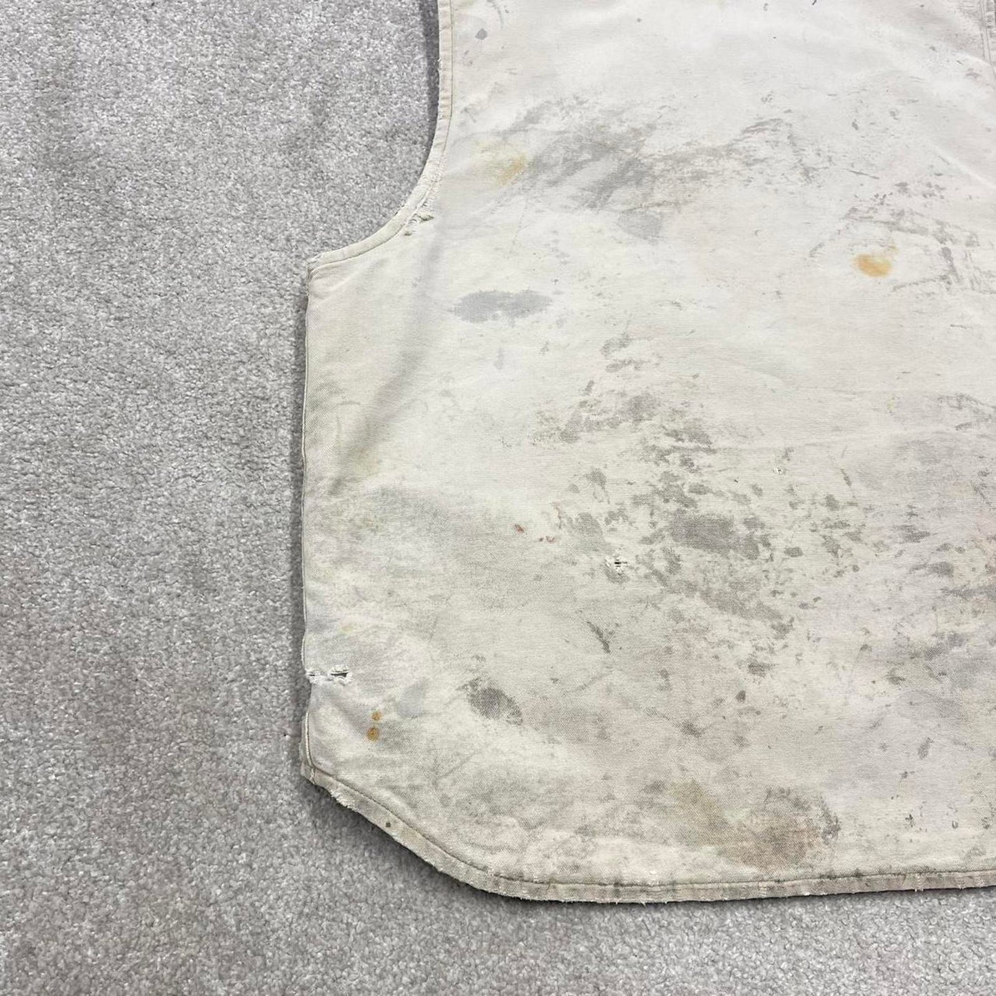 Vintage 90s Carhartt gilet vest L tan brown canvas padded chore body warmer workwear