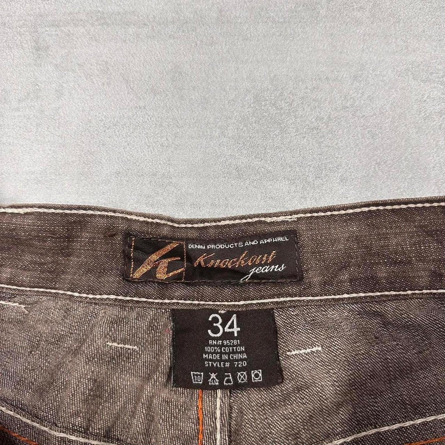 Mens Baggy Knockout Jeans shorts W33