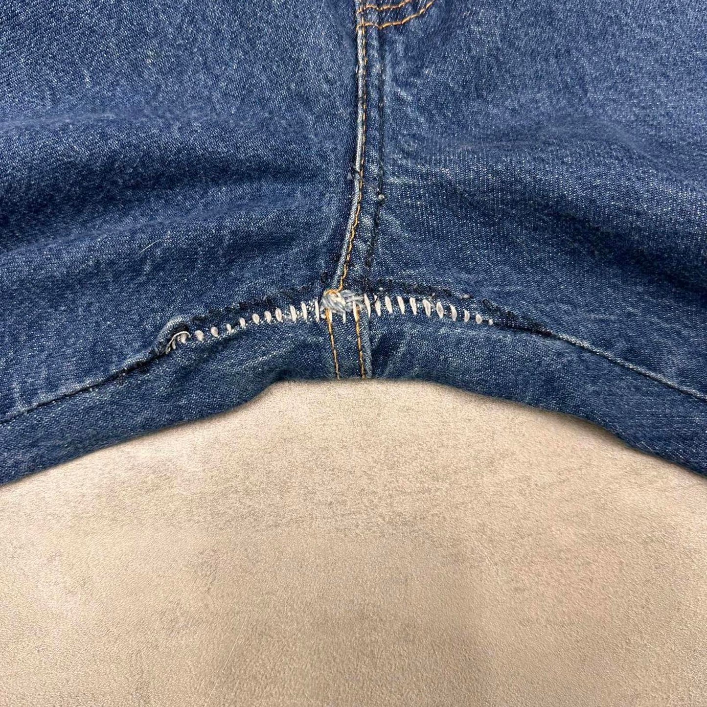 Blue Dickies jeans W38 loose denim 90s style skater jeans patch logo