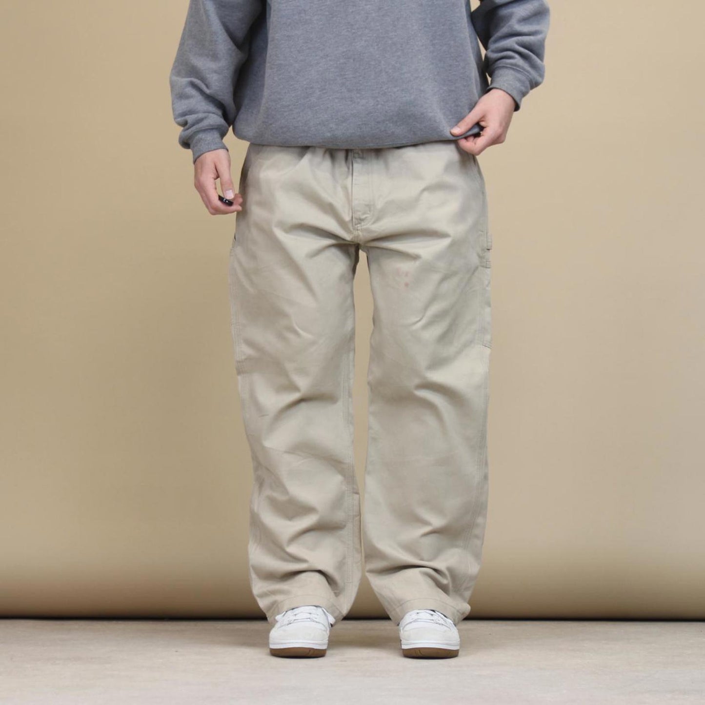 Beige Carhartt carpenter trousers W42L30