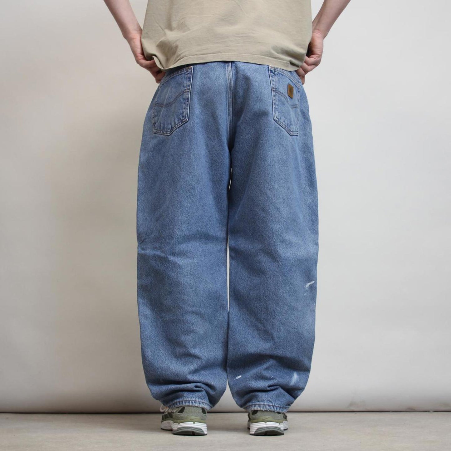 Carhartt jeans W40 L30 blue fleece lined 90s style skater work jeans