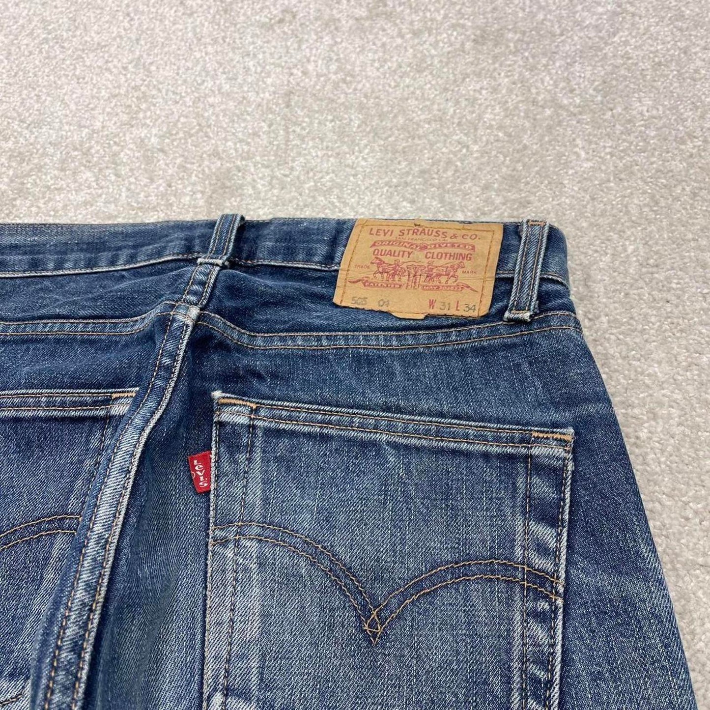 Vintage y2k Levi's 505 04 jeans blue Straight leg denim workwear trousers
