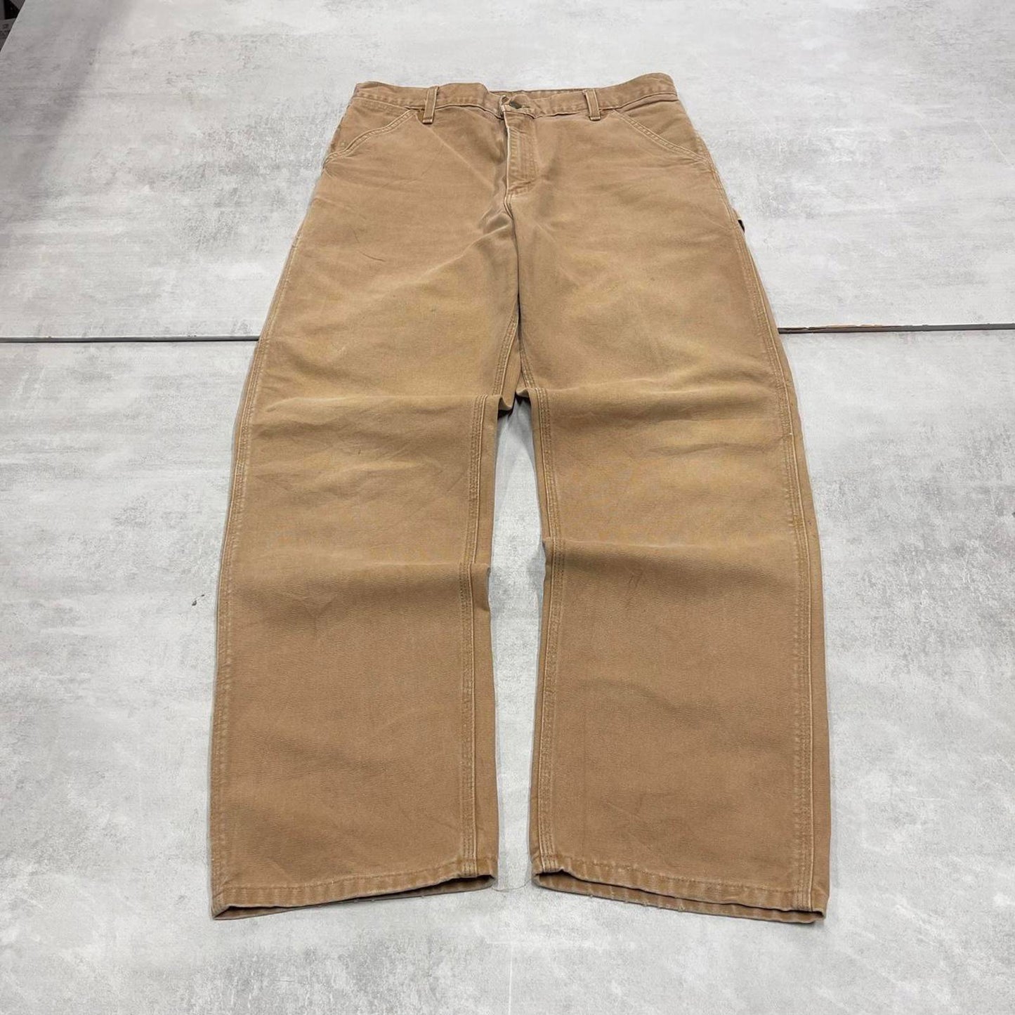 Vintage Tan baggy Carhartt carpenter jeans W36L30 skater style loose leg cargos