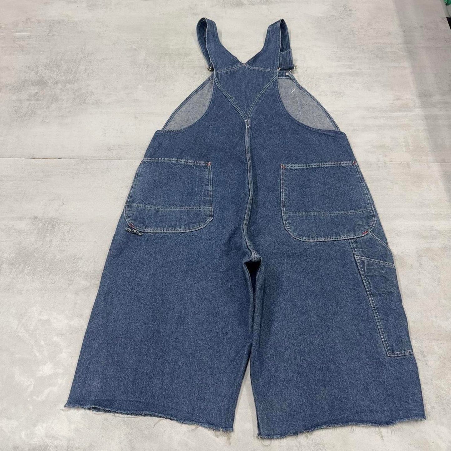 Dickies dungaree shorts W40 USA blue mens denim painters overalls