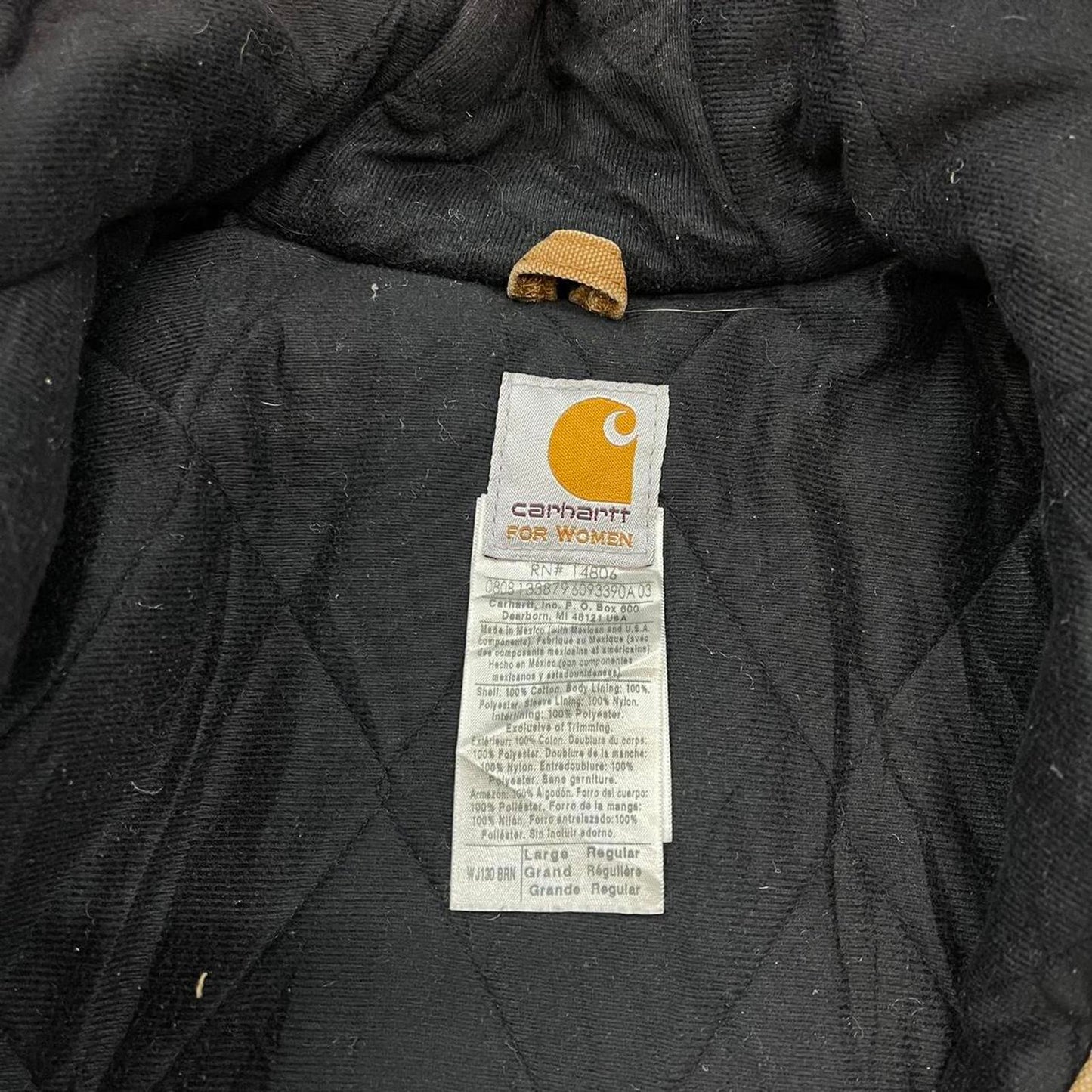 Vintage hooded Carhartt active jacket Large womens canvas cotton