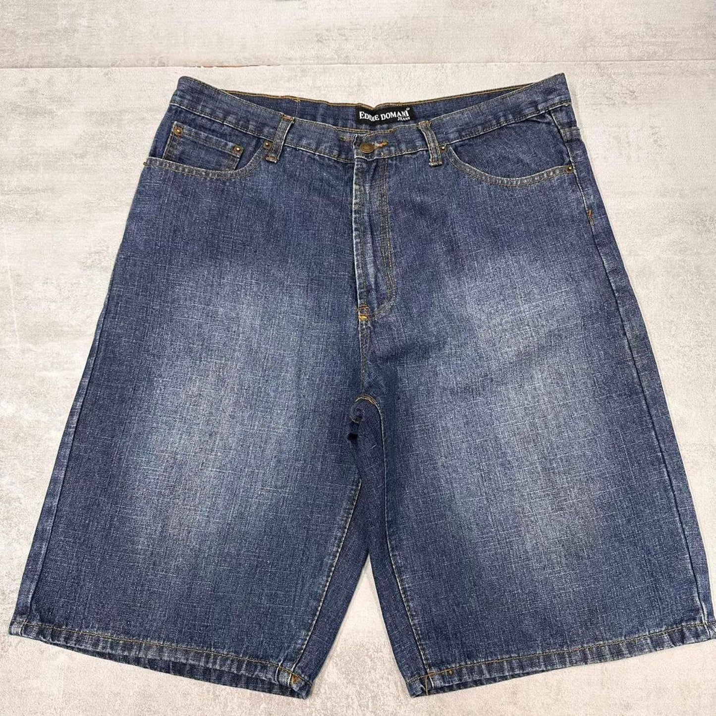 Baggy Eddie Domani jorts W38 wide leg 90s style stitch design shorts