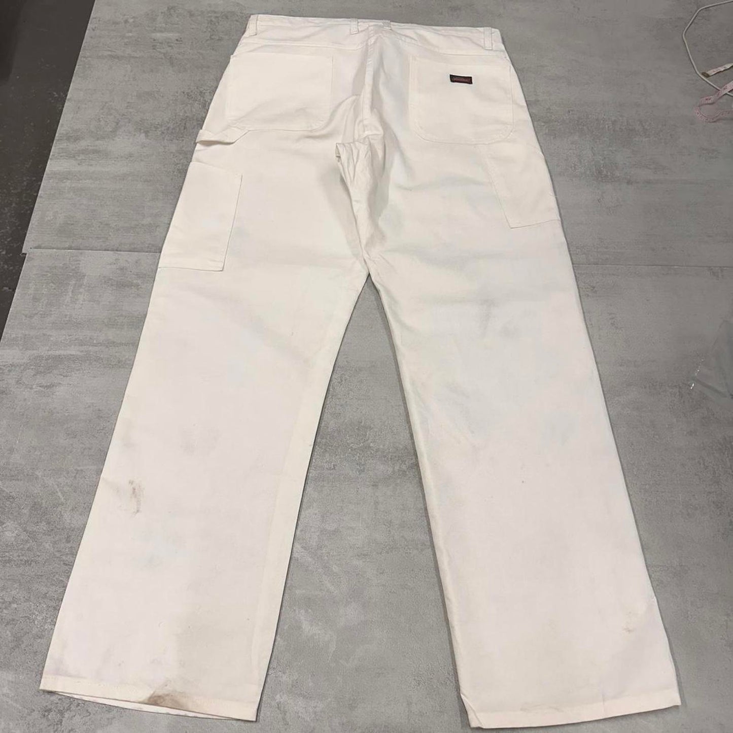 White Dickies carpenter pants W38L34 loose painter cargo work trousers