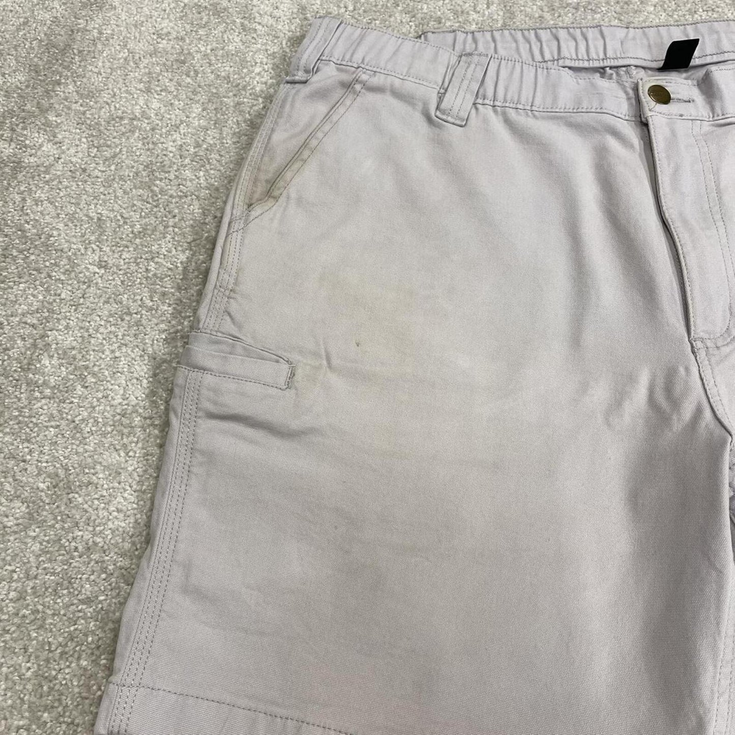 Carhartt cargo shorts canvas lilac grey Canvas relaxed fit skate style work shorts