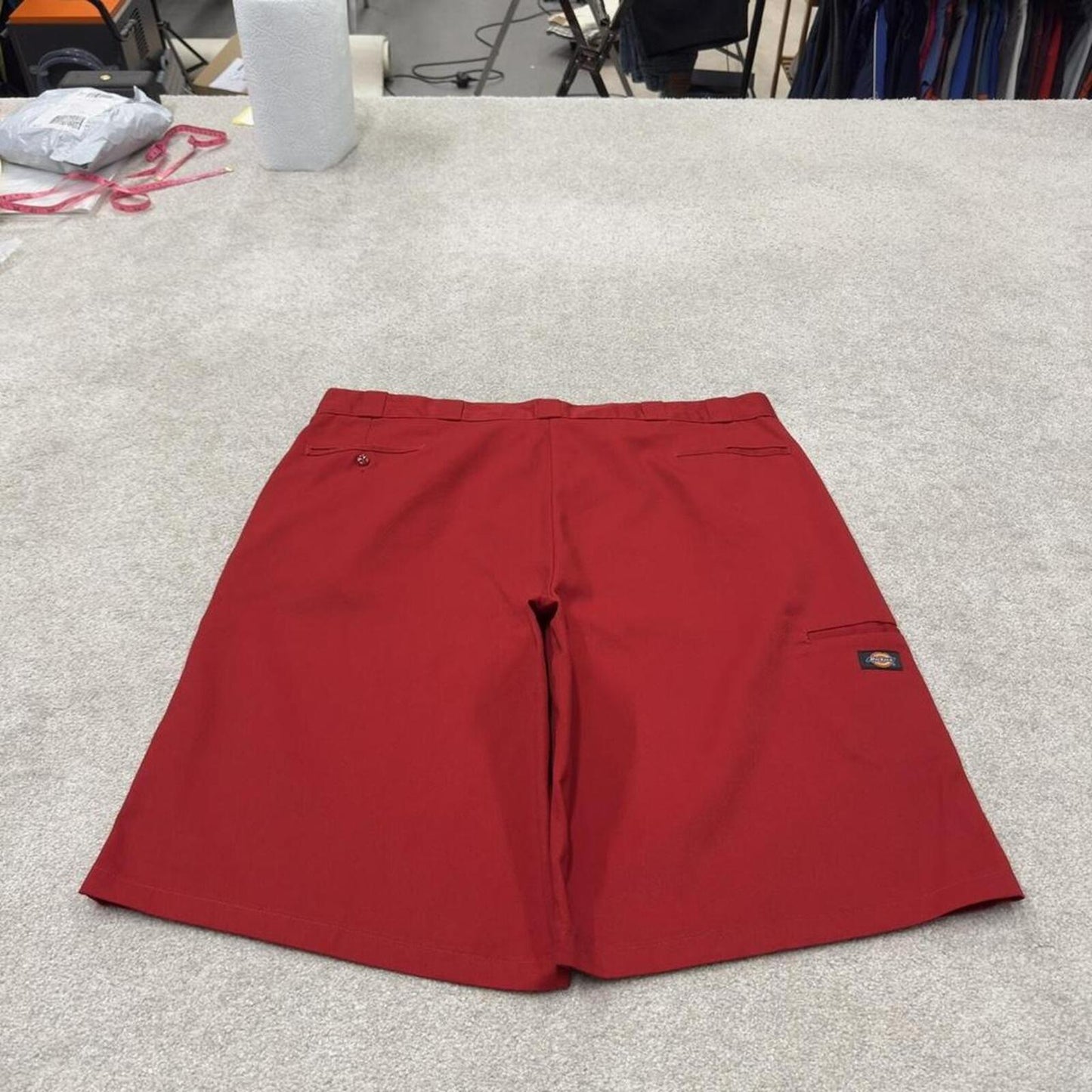 Dickies extra baggy chino shorts carpenter red Surf style skater shorts long wide leg festival
