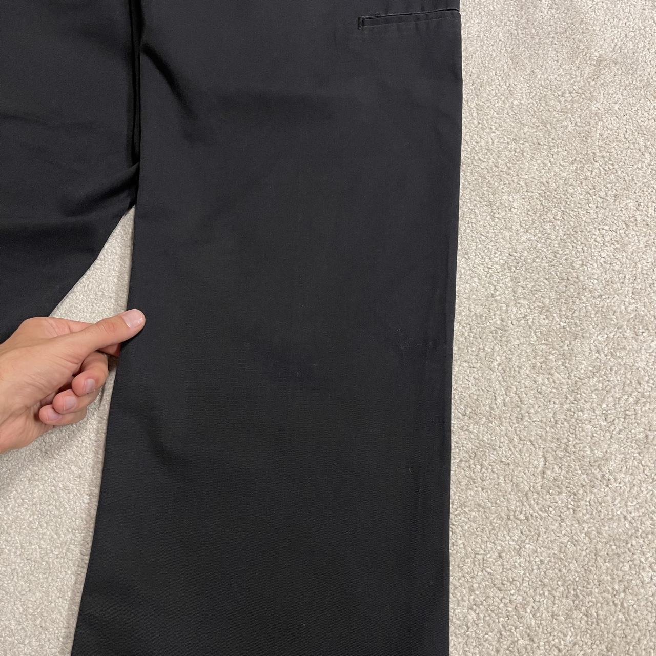 Dickies baggy double knee pants black W30L31 Wide leg chino skate style cargo work trousers