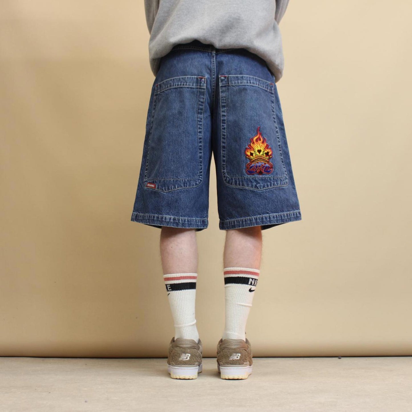 JNCO Flaming Ace shorts W30
