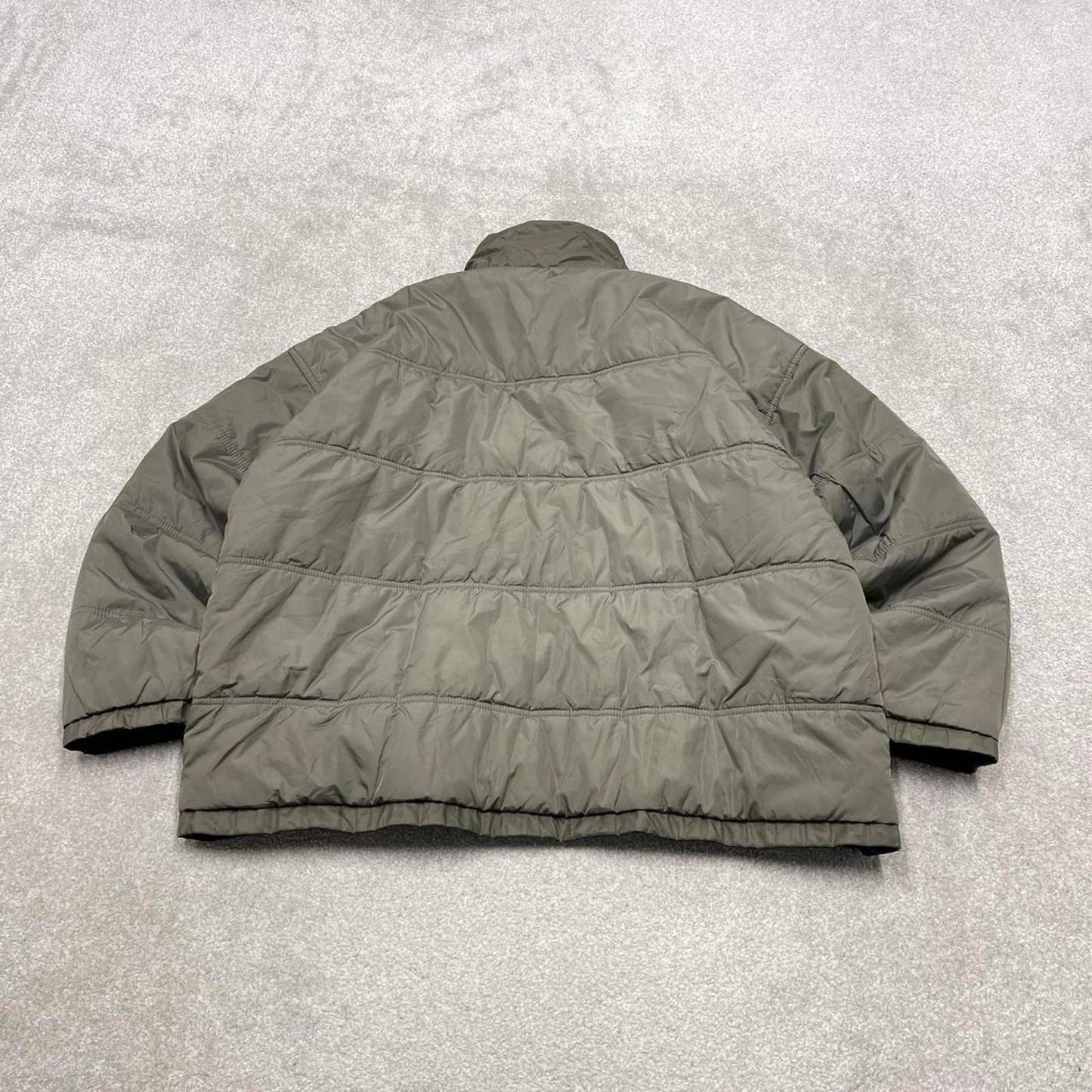 Reversible Nike technical jacket XXL men's y2k 00s style padded tech coat embroidered Swoosh