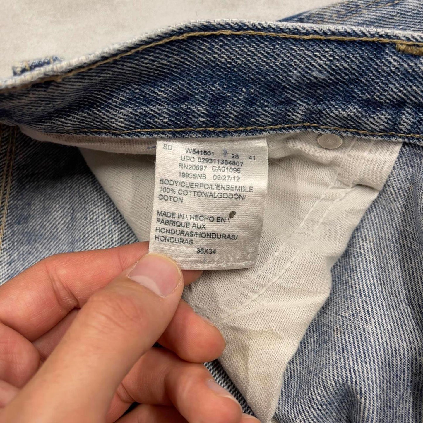 Mens baggy Dickies carpenter jeans W36 L34