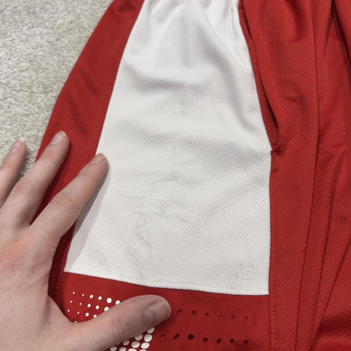 Long Nike sports shorts y2k red Basketball style comfy loose floaty summer gym shorts