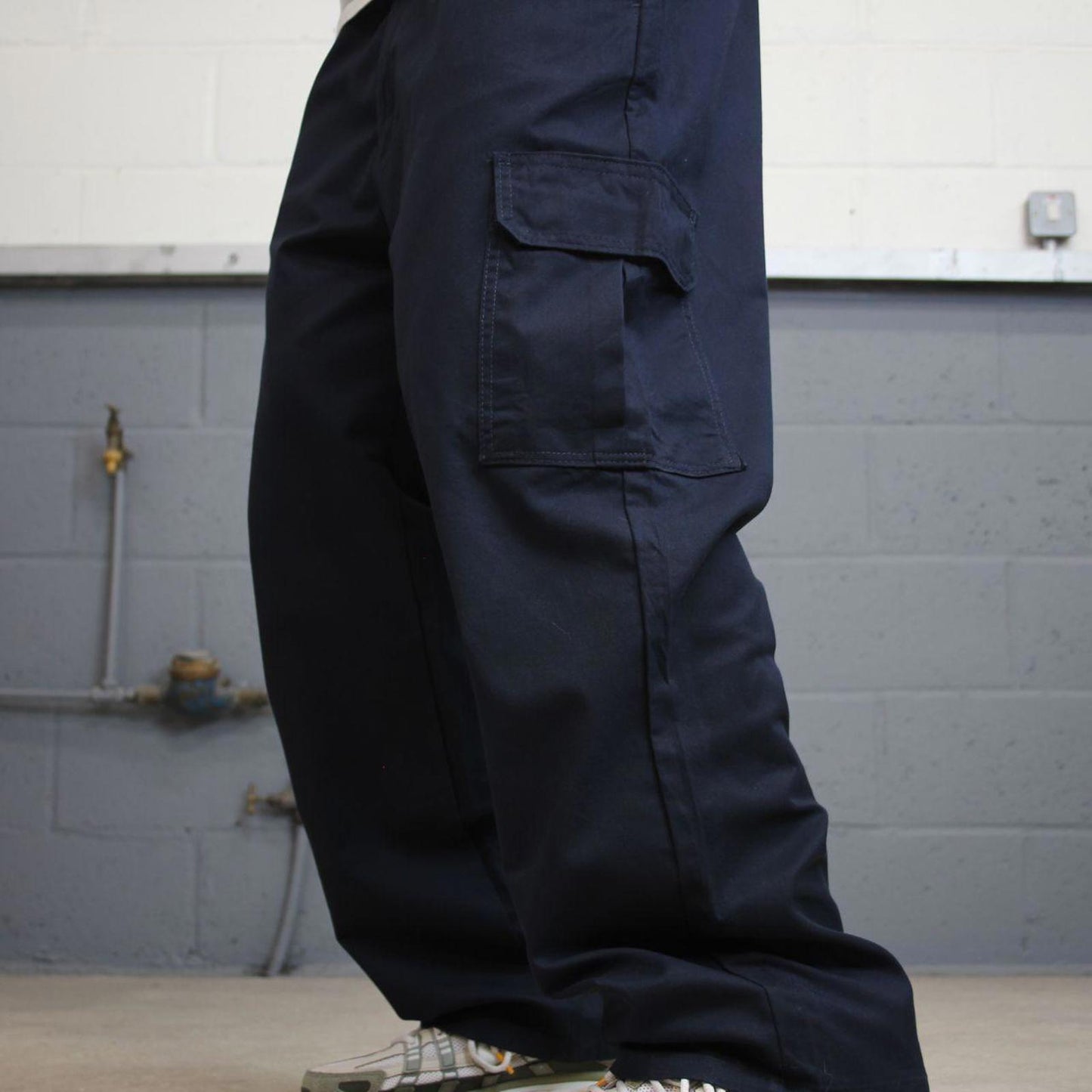 Baggy Dickies cargo trousers W40L30 navy chino style skater cargo pants