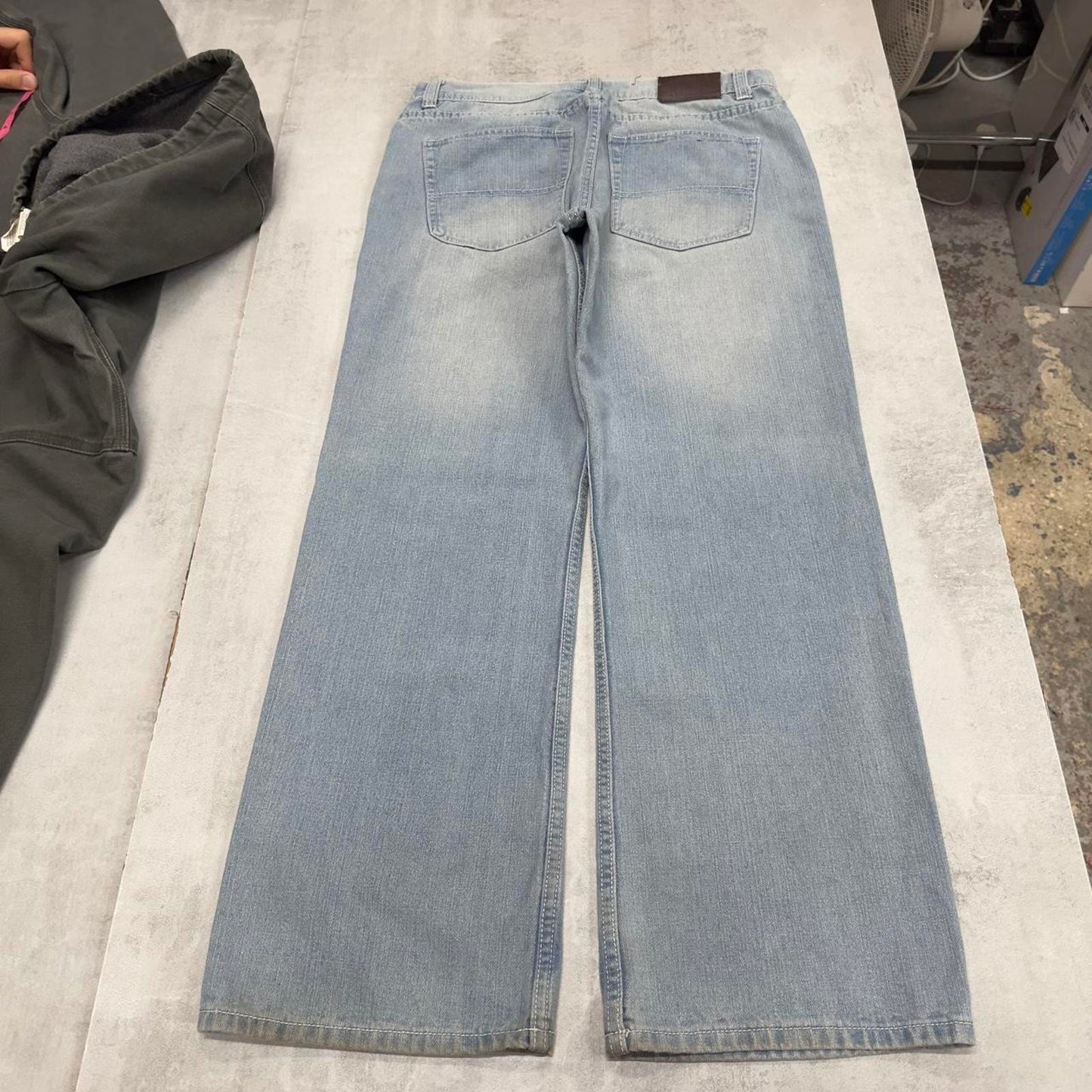 Baggy PJ Mark jeans W34 L31 blue loose leg denim 90s style skater jeans