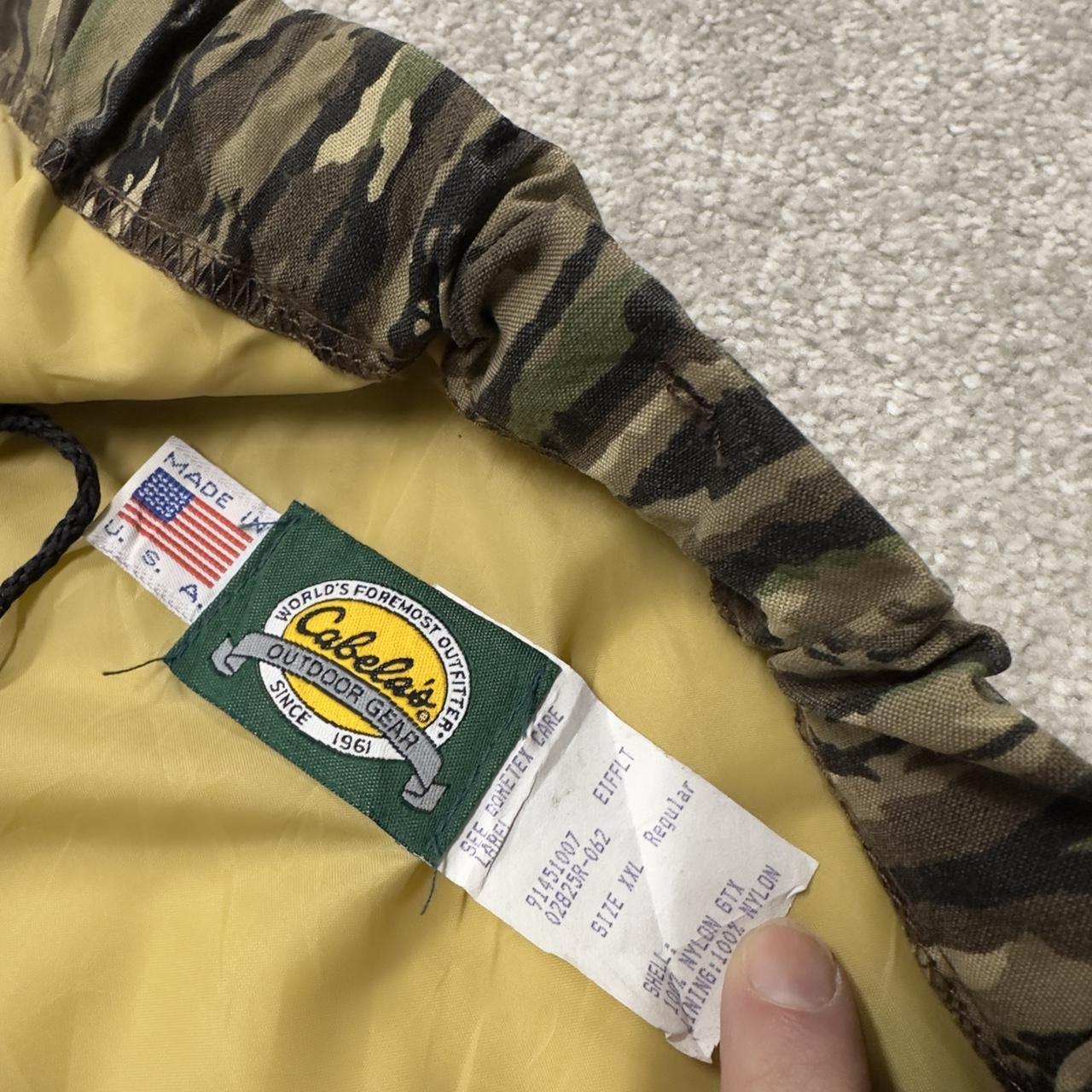 Vintage goretex waterproof baggy pants y2k khaki Cabelas Realtree camo wide leg adjustable trousers