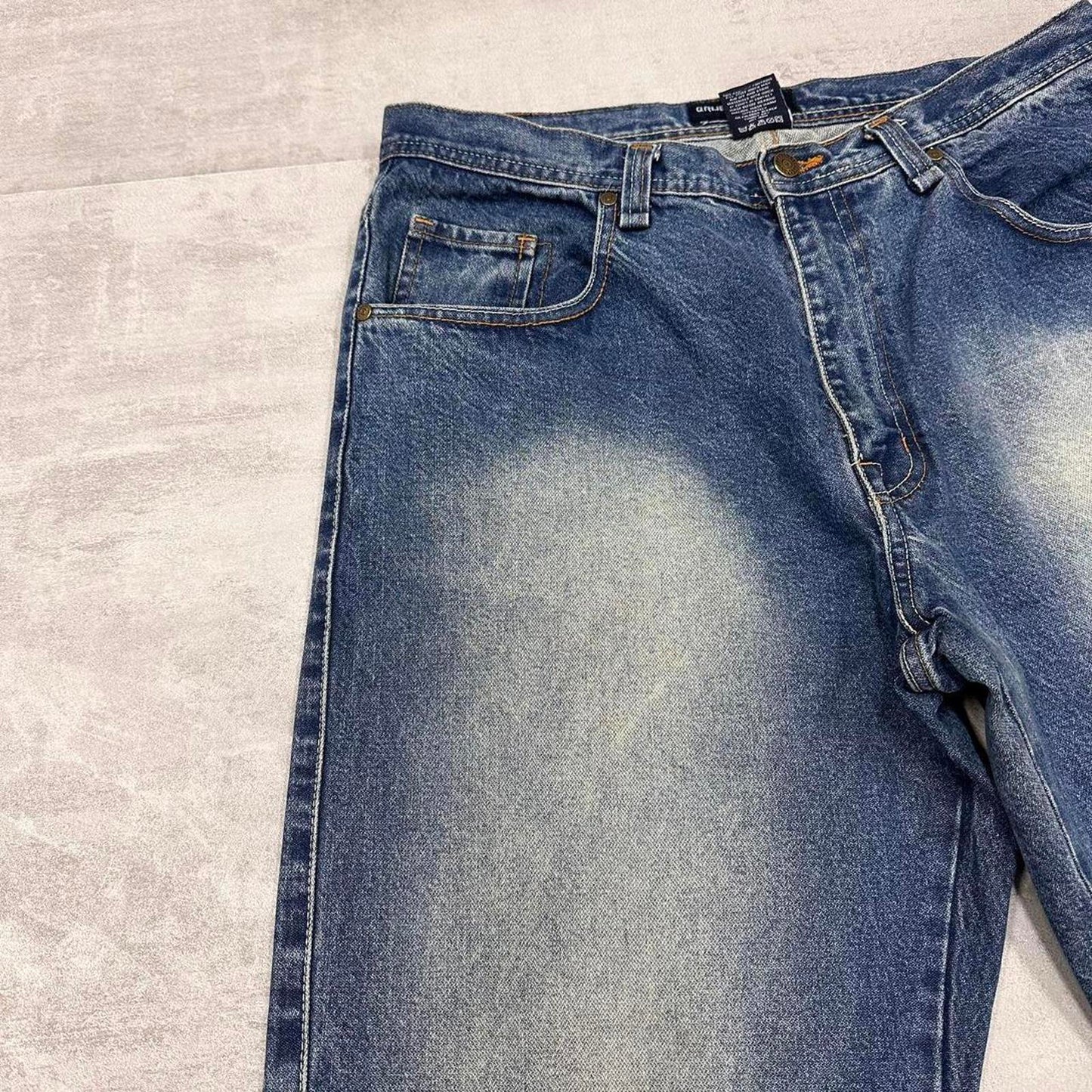 Baggy Qruel skate jeans W36 L32 loose blue denim skater jeans