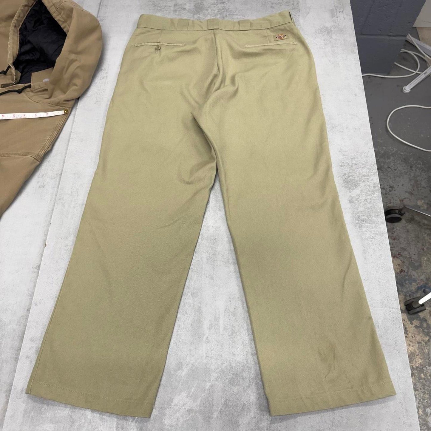 Beige Dickies 874 pants W36L28 loose twill chino style skater trousers