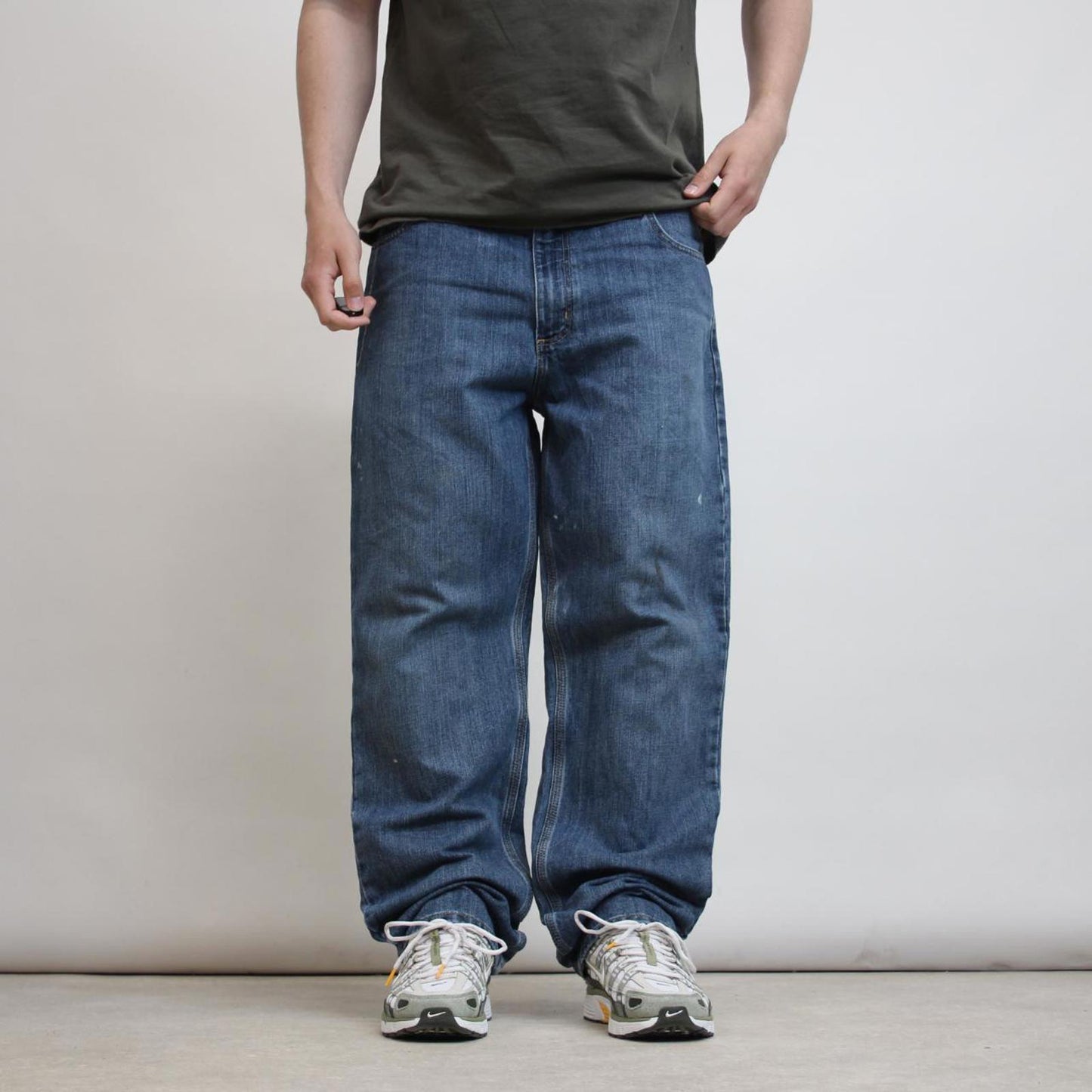 Mens Carhartt jeans W38 L32 blue loose 90s style skater work jeans