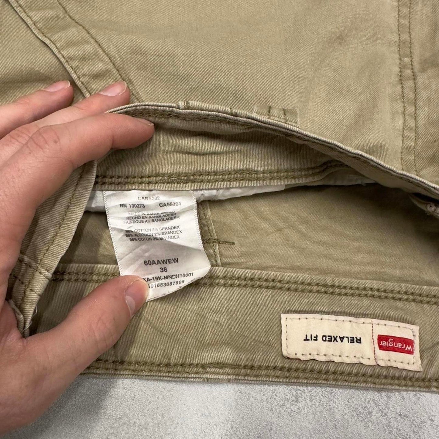 Mens Baggy Wrangler Cargo Shorts W36