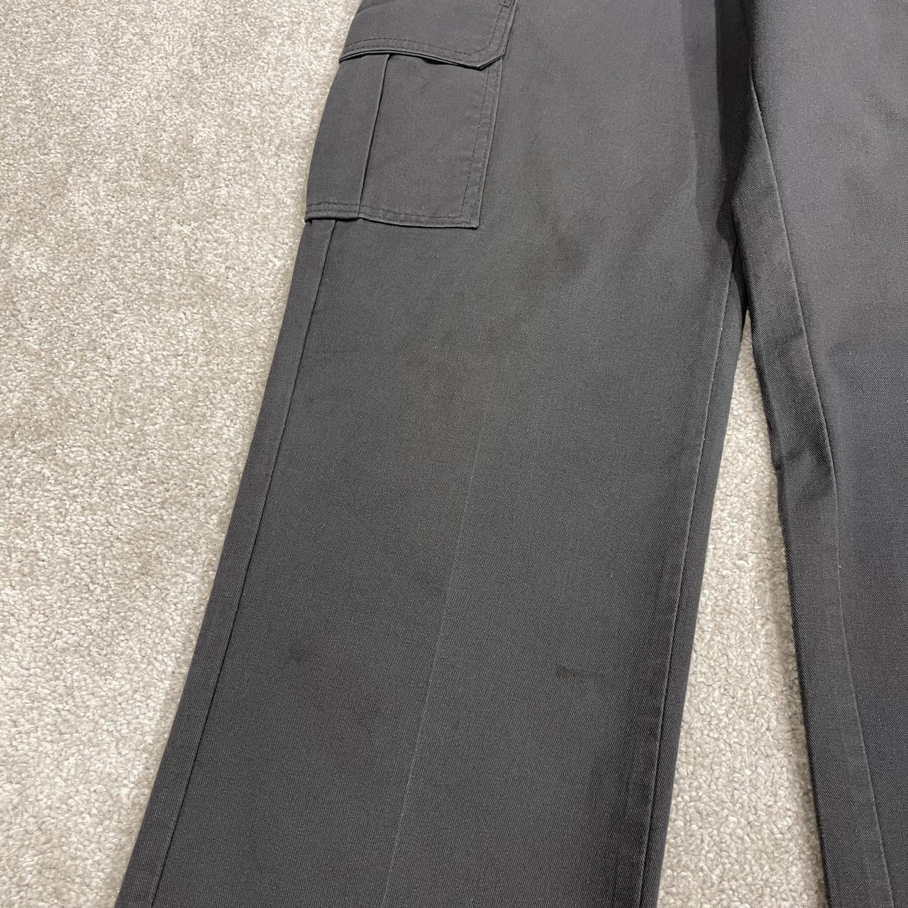 Y2K Dickies cargo trousers regular straight fit grey Chino skater style surf pants utility pockets