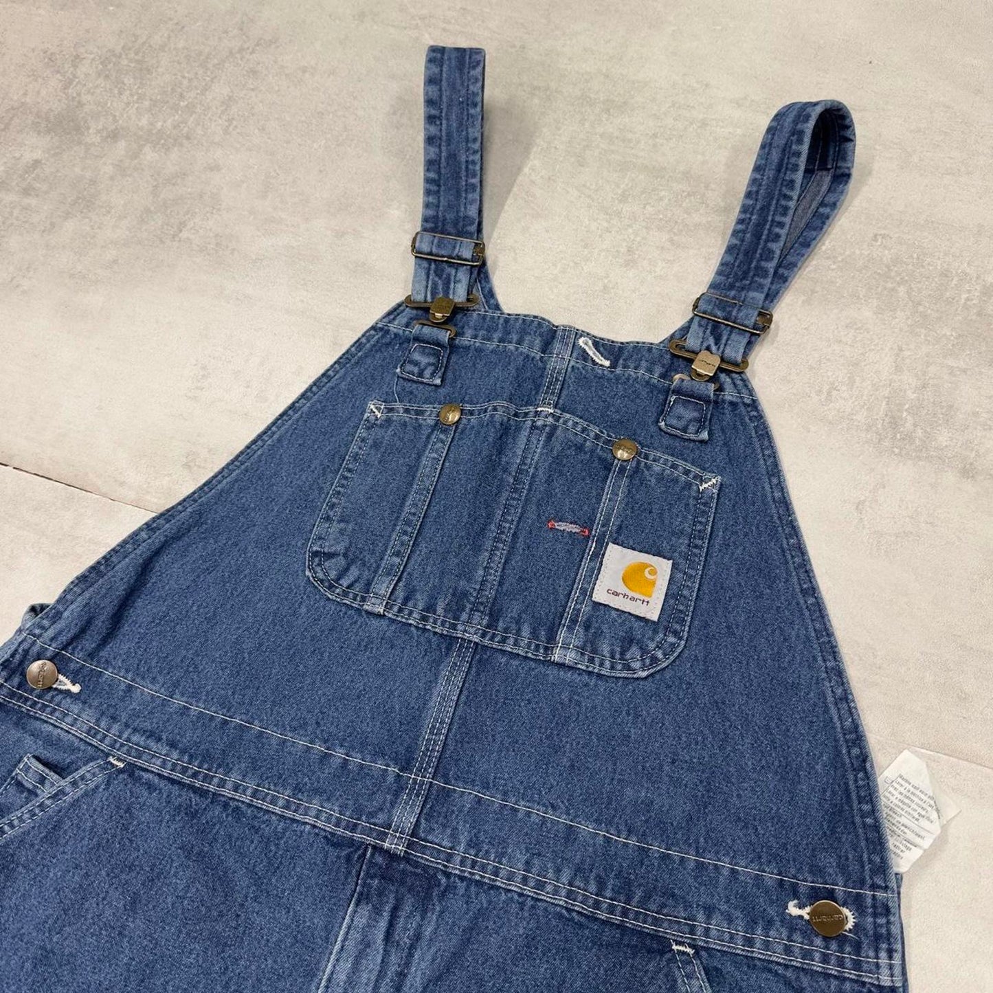 Blue Carhartt dungarees W38L33 mens denim overalls utility worker