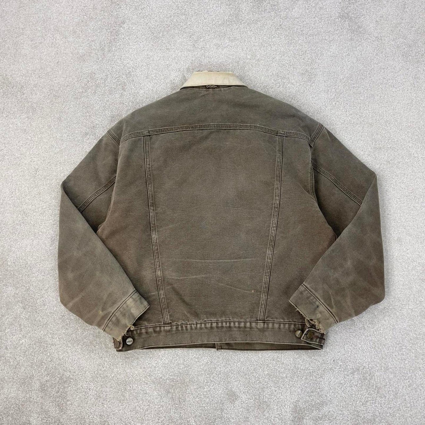 Vintage brown Carhartt Trucker bomber jacket M Detroit cropped