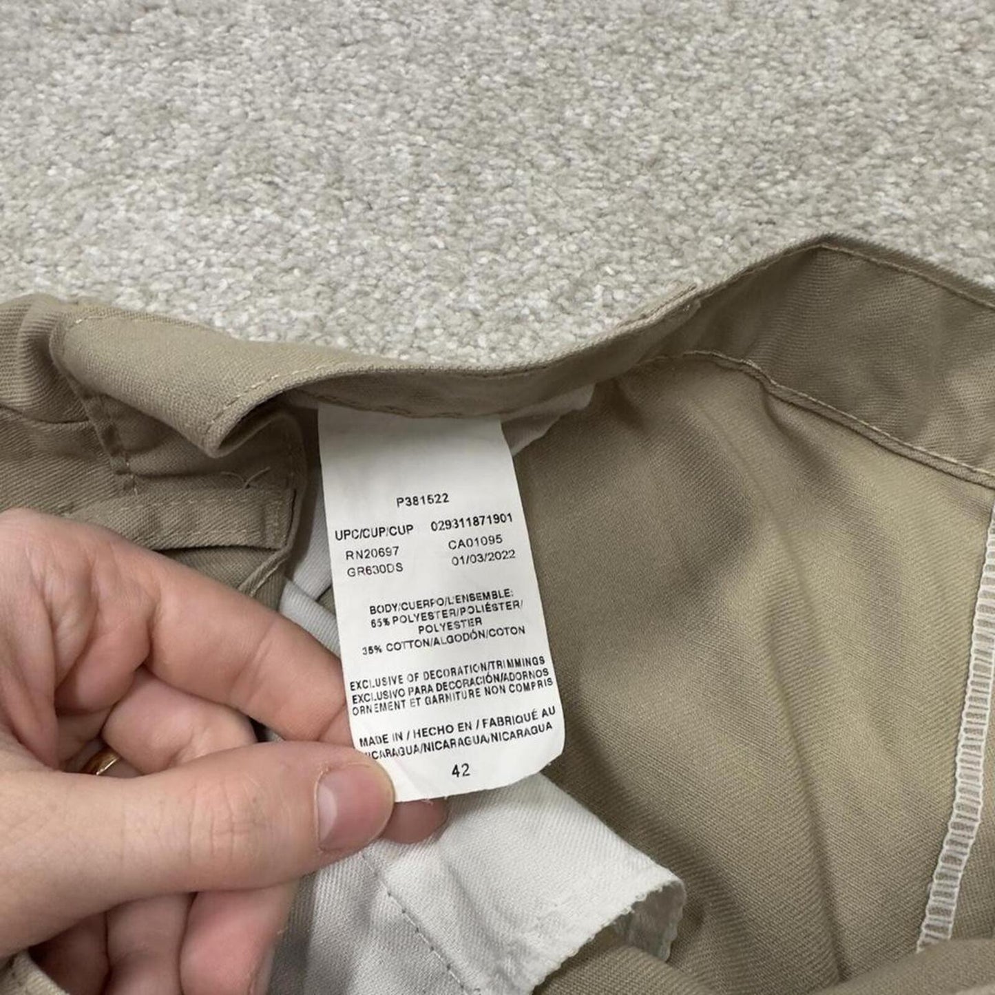 Dickies baggy chino shorts carpenter khaki Surf style skater shorts long wide leg festival