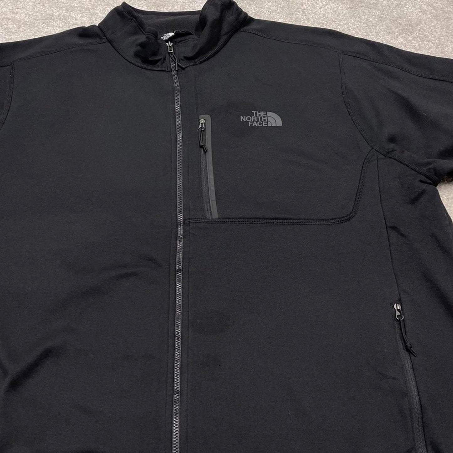 North Face technical soft shell fleece XL mens black full zip TNF Autumn Y2K style outdoors