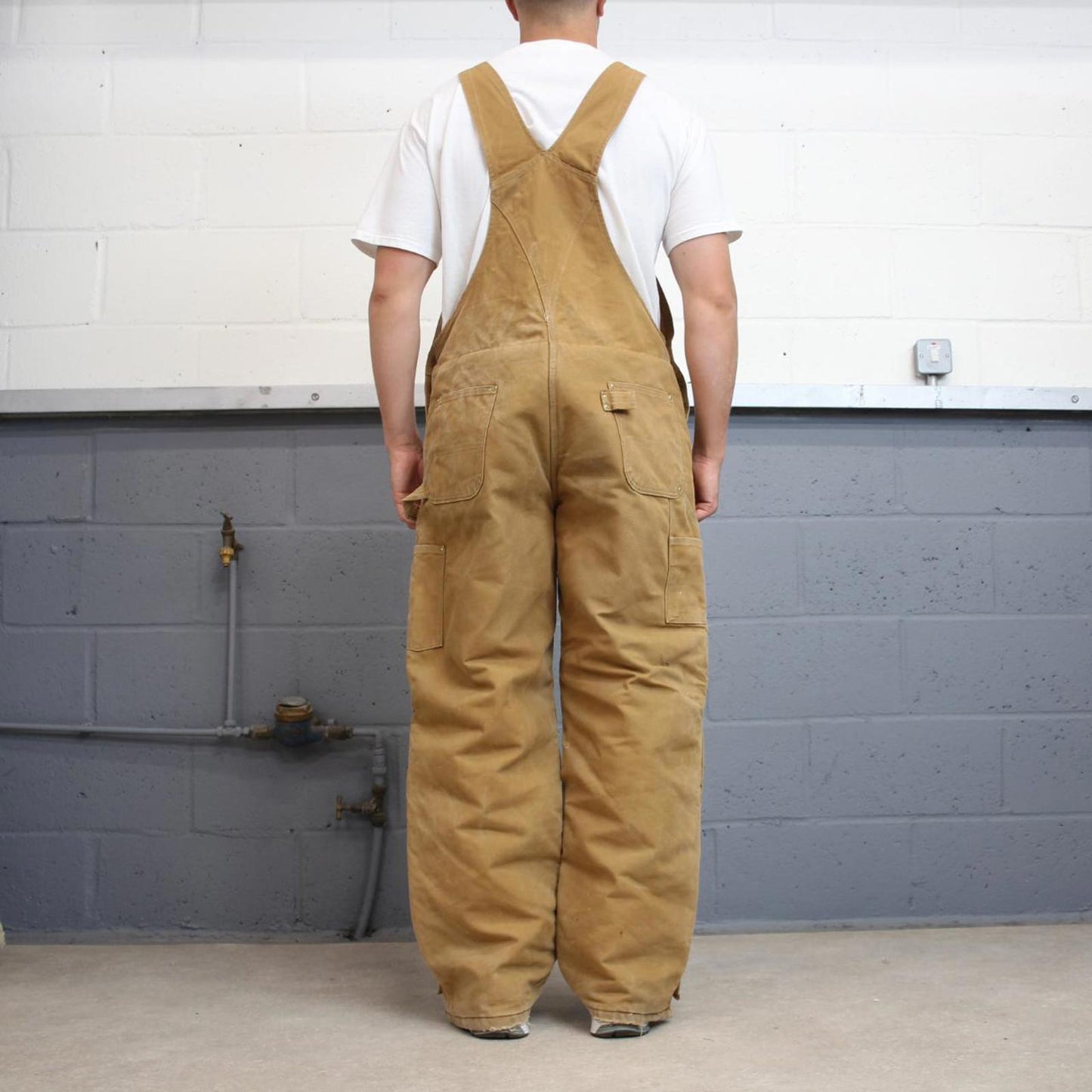 Vintage Carhartt dungarees W40 L31 mens canvas overalls tan utility worker