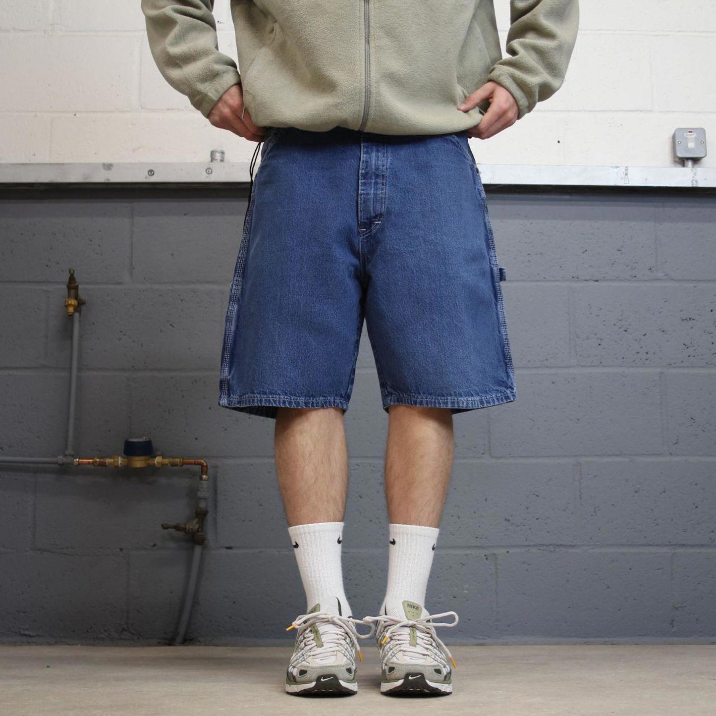 Y2k baggy Dickies shorts skater style blue Loose leg denim summer festival shorts