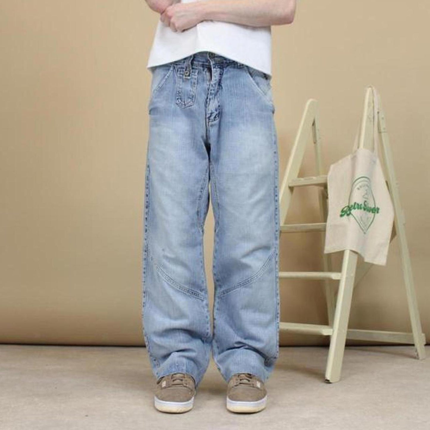 Blue baggy Six Jeans W34L30 loose Y2K hip hop jeans