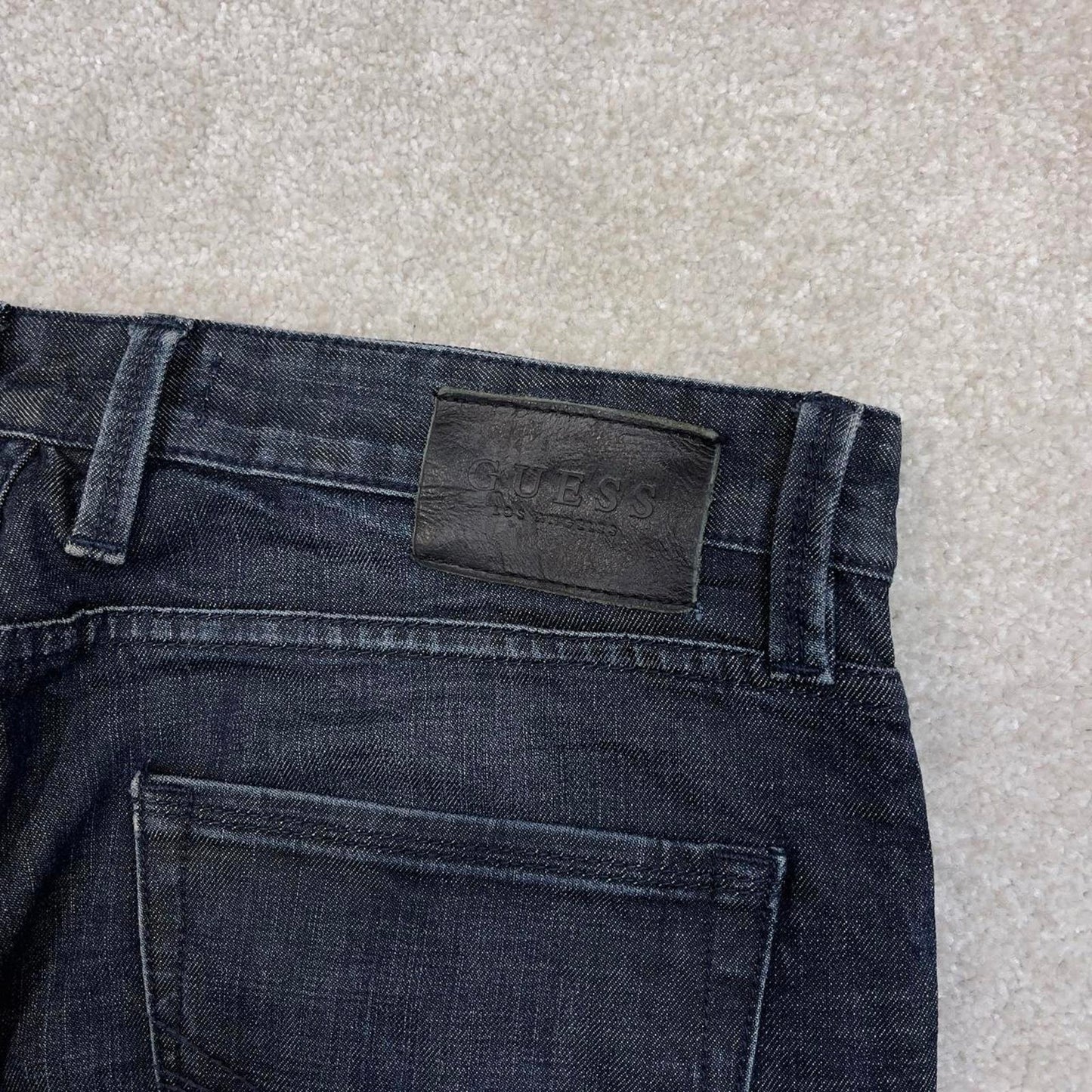 Blue Guess jeans size W33L32 y2k 90s style denim pants slim tapered