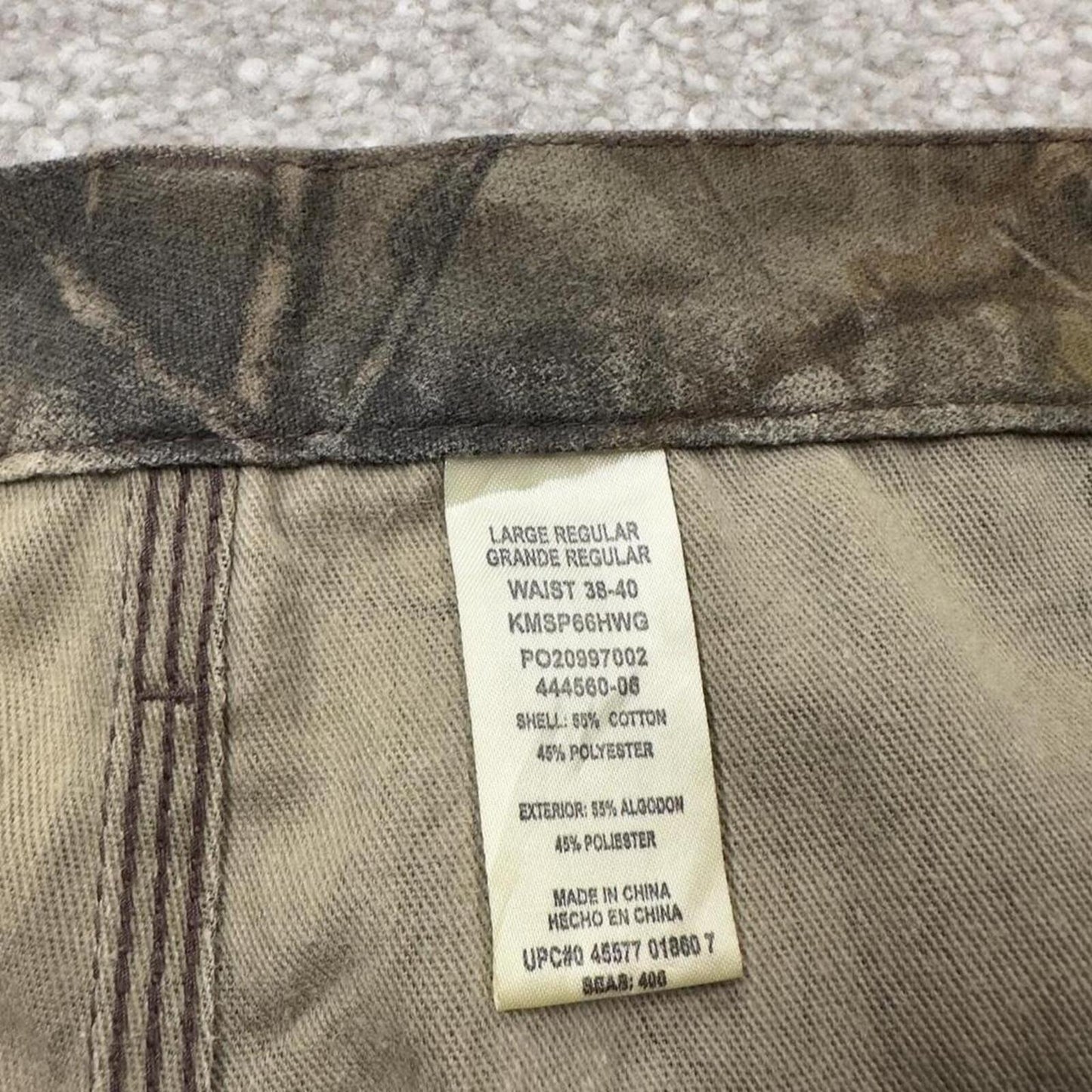Liberty baggy camo cargo pants khaki Loose leg camouflage Y2K hunting style trousers