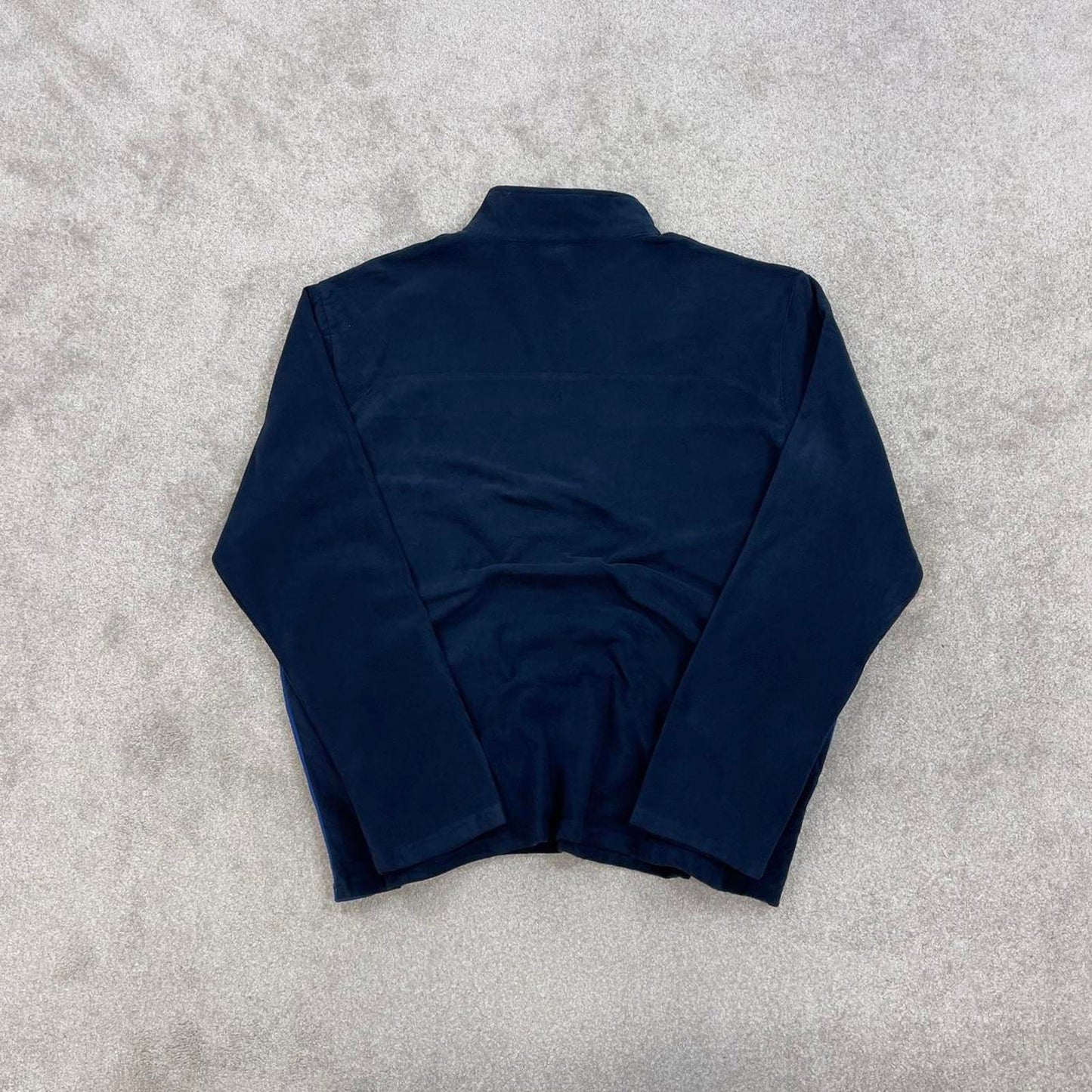 Navy Blue Reebok technical fleece XXL y2k style quarter zip autumn outdoors wear casual paneled