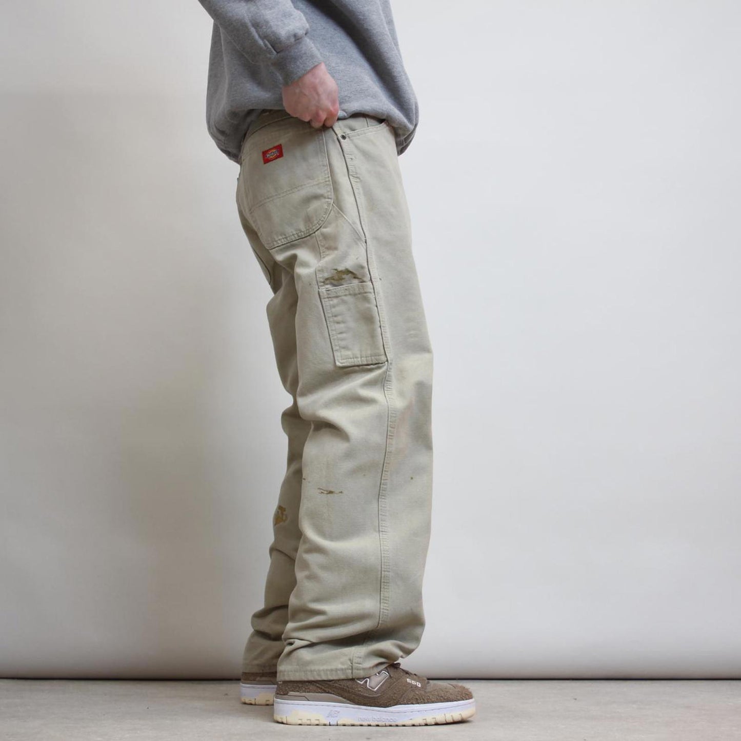 Dickies carpenter jeans W33 L32 beige canvasy skater style carpenters