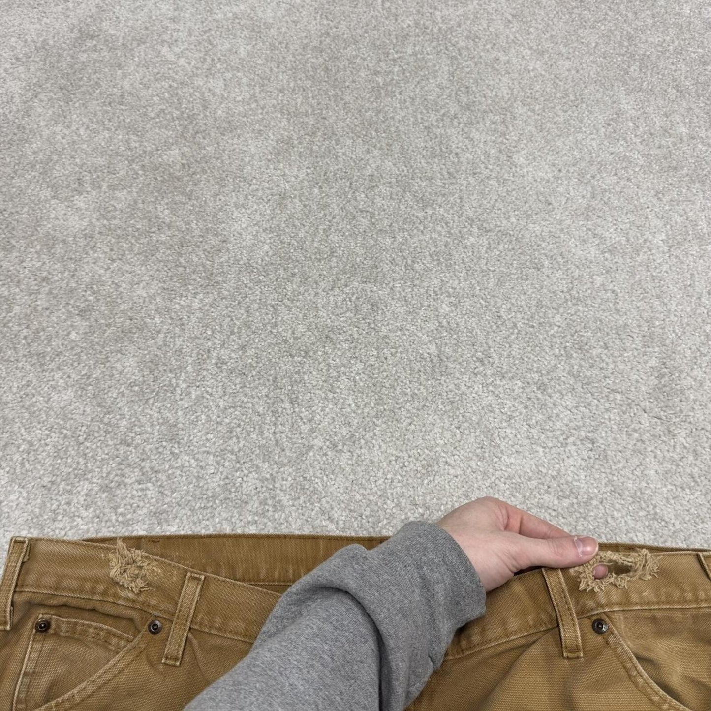 Dickies baggy carpenter jeans wide leg tan brown Loose canvas skate style cargo work pants