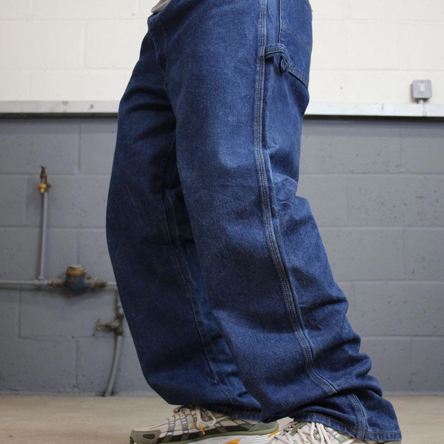 Baggy Dickies carpenter jeans W38L32 90s skate style blue thick denim cargos