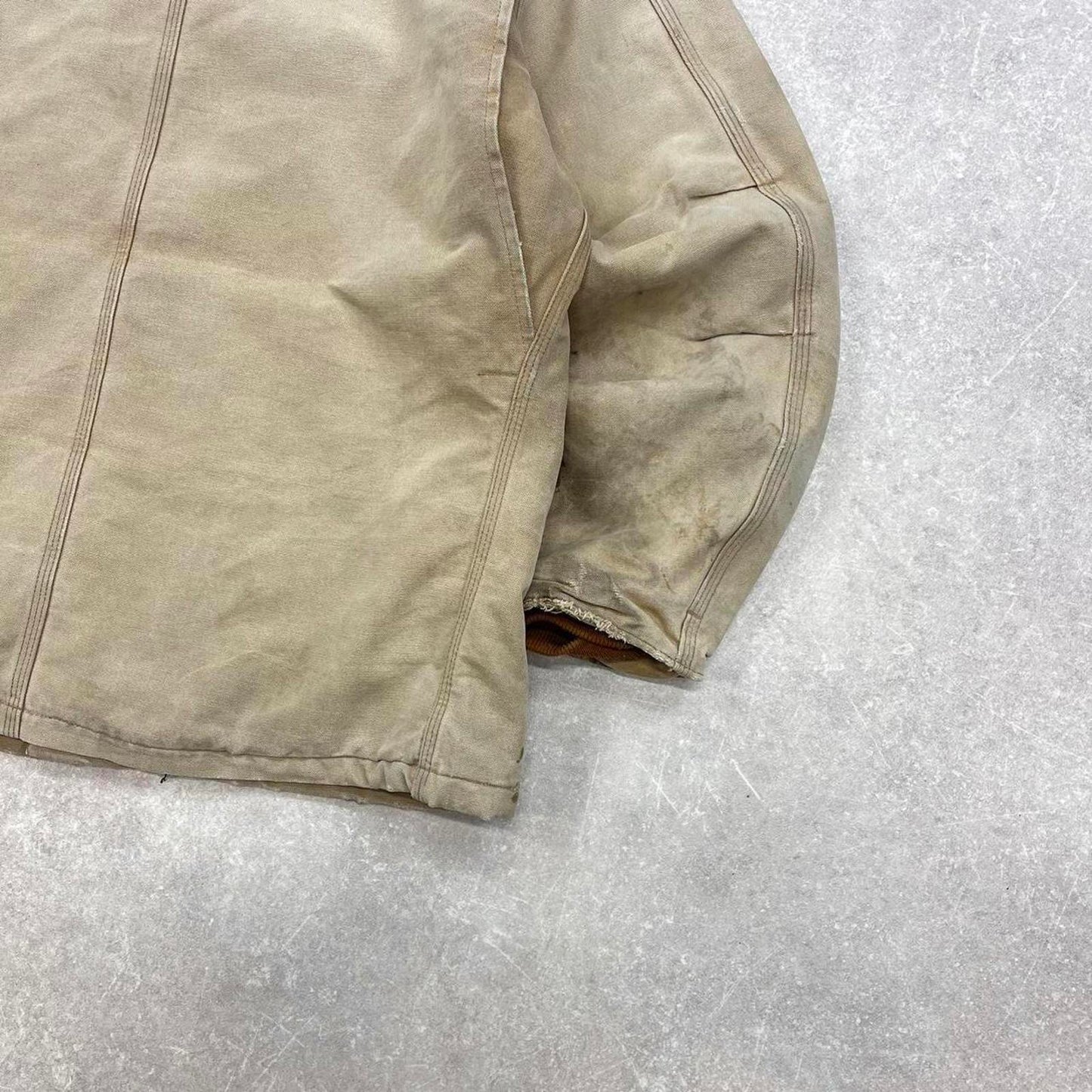 Vintage Carhartt jacket arctic chore coat XL distressed canvas American winter workwear streetwear