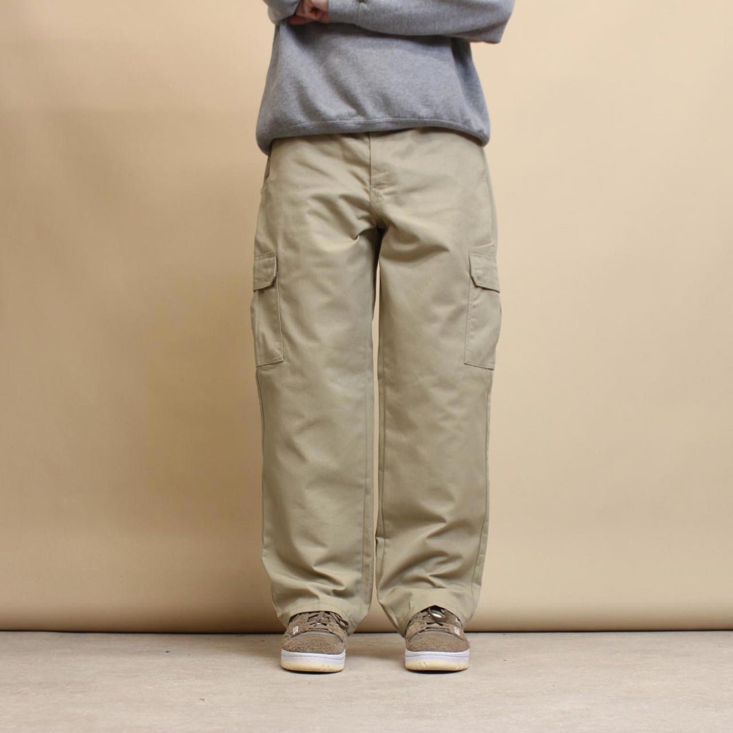 Khaki baggy Dickies cargo pants W36L30